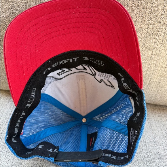 Fox Racing Moto-X Hat - Red, White, Blue TeamFox Hellion Flexfit Ball Cap - Picture 5 of 6